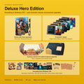 Deluxe Hero Edition contents: Heroes with Class expansion, six character class cards, privacy screens and neoprene playmats